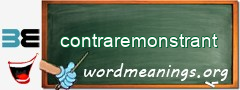 WordMeaning blackboard for contraremonstrant